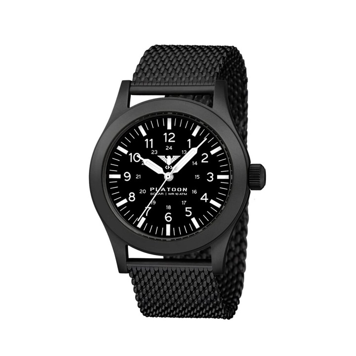 KHS - KHS.PLABSS.MB - Armbanduhr - Herren - Solar - PLATOON Black Steel Solar