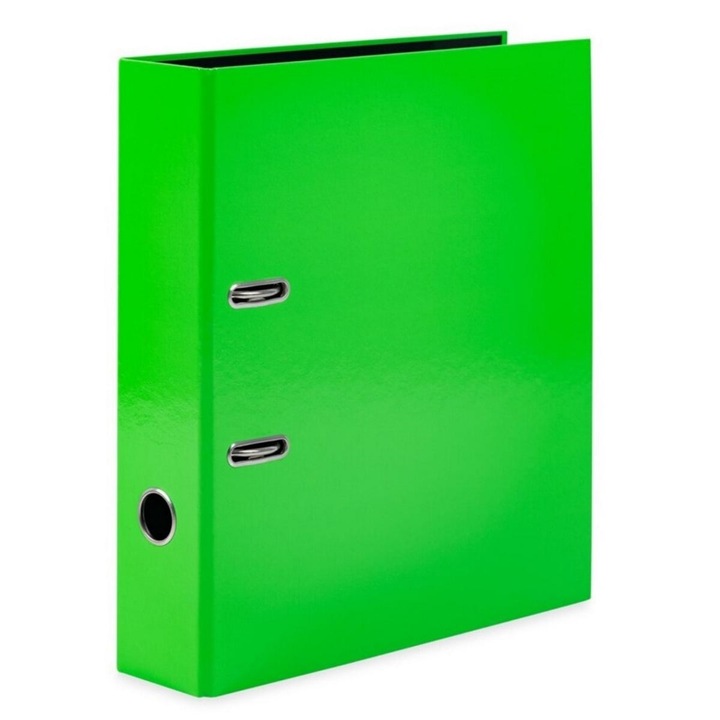 Biblioraft A4, plastifiat, 7cm, HERMA NEON - verde