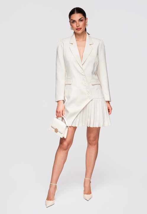 Елегантна мини рокля LARICA LA-OM-DLR302, Екрю