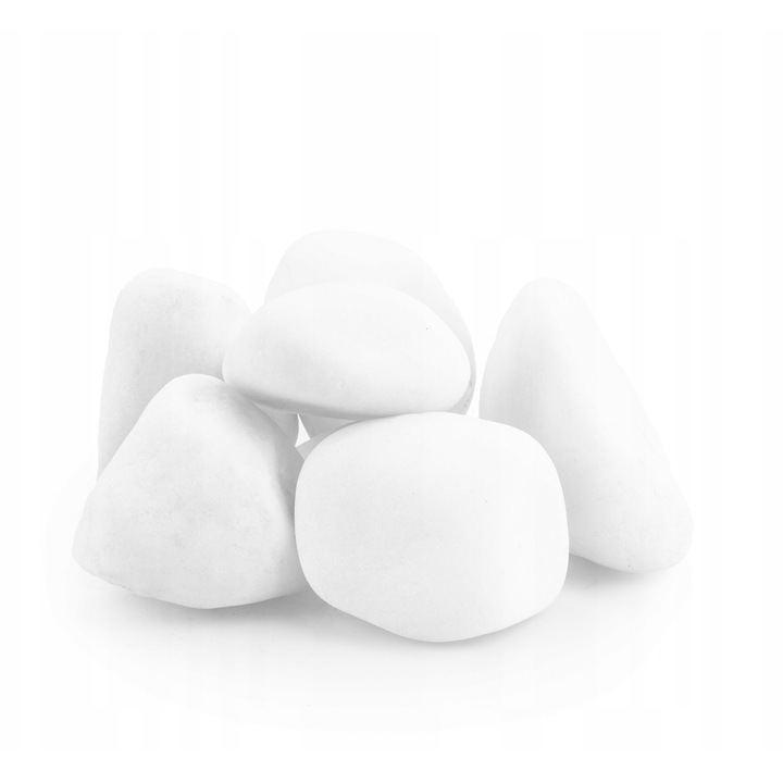 Pietre decorative alb imaculat 3 kg (Ø 6-15 cm)