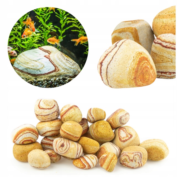 Pietre decorative pentru acvariu otoczak colorat 5 kg (5-10 cm)