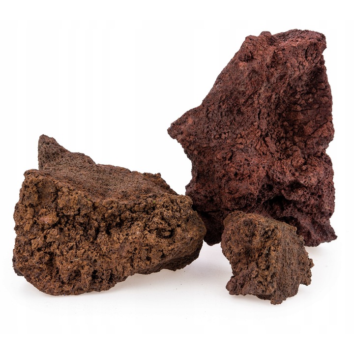 Decor acvariu 3 kg lava vulcanica maro 30x20 cm