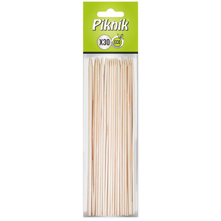 Patrute de bambus 20cm, set 30 buc, pentru gratar