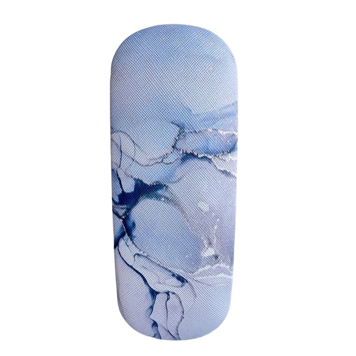 Etui ochelari piele ecologica, 16 x 6 x 4 cm, Bleu