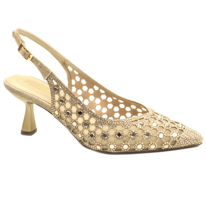 Női kivágott cipő AM728, Aranyszín