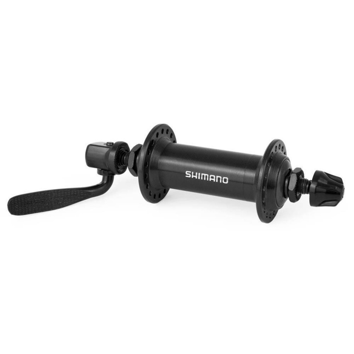 Butuc fata Shimano HB-TX500, 36 gauri, compatibil V-Brake, negru