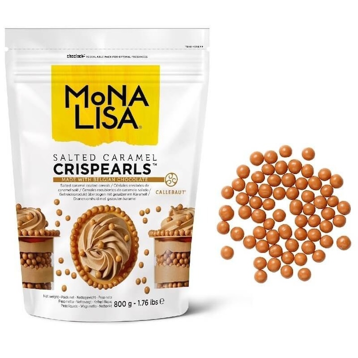 Ciocolată cu caramel sărat, Barry Callebaut, perle crocante, 800g
