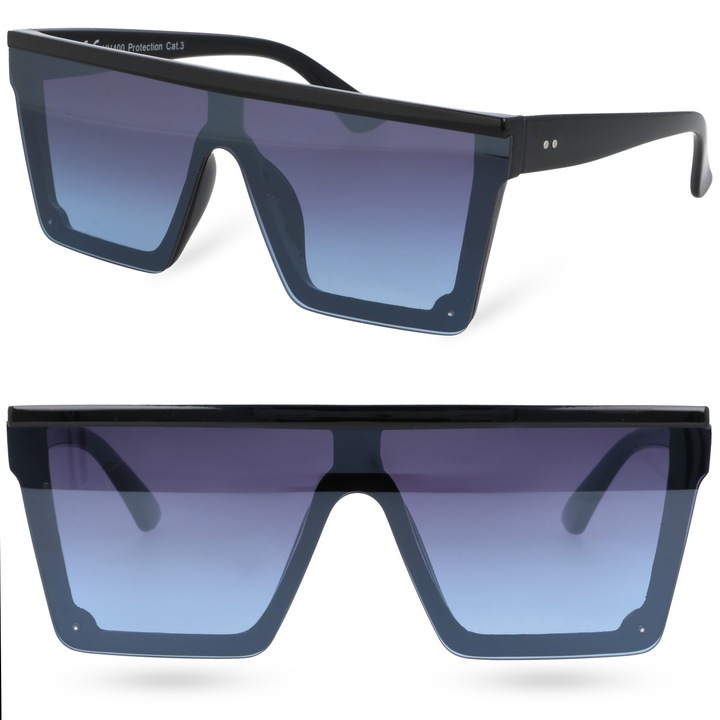 Moramo NIKAN női napszemüveg, retro-futurisztikus design, gradált lencsék, fekete