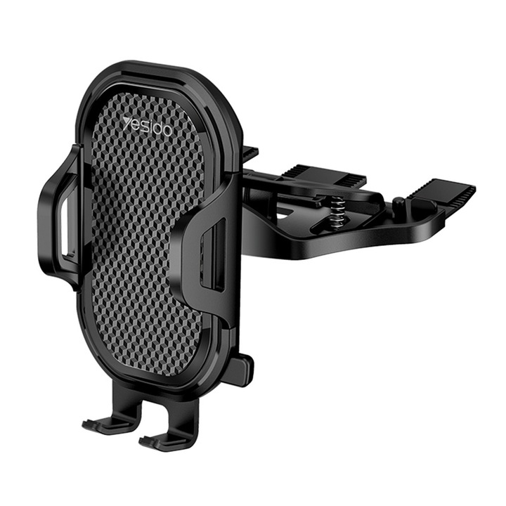 Suport auto magnetic Yesido C84, grip clamp pentru slot CD, negru