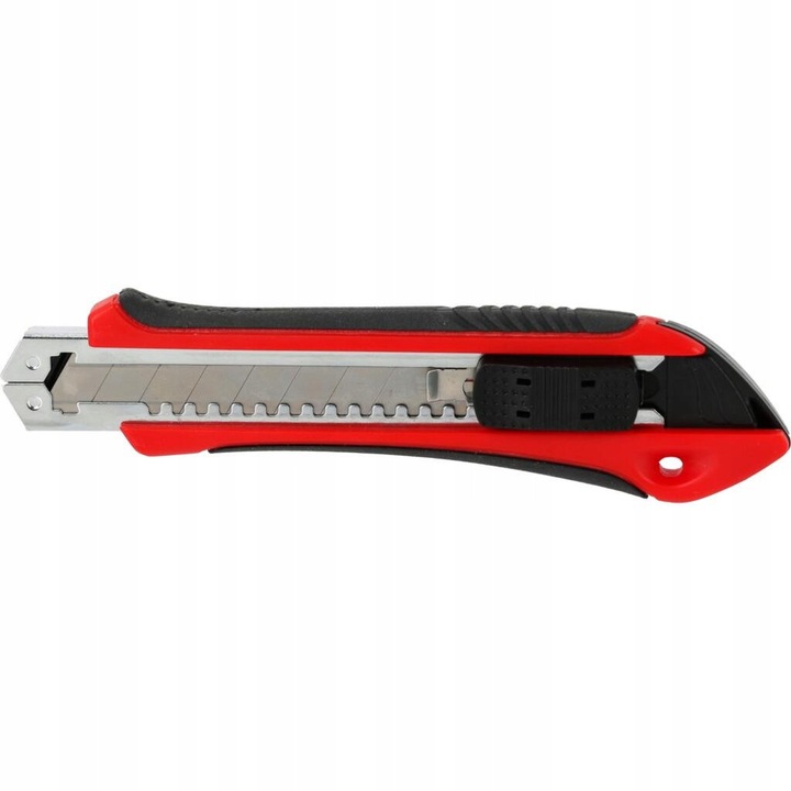 Cutter universal Profix cu lama pliabila 18 mm, rosu-negru, 1 bucata