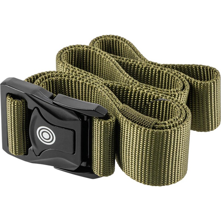 Poliészter Öv Gyors Fém Csatokkal 130cm / Kaki