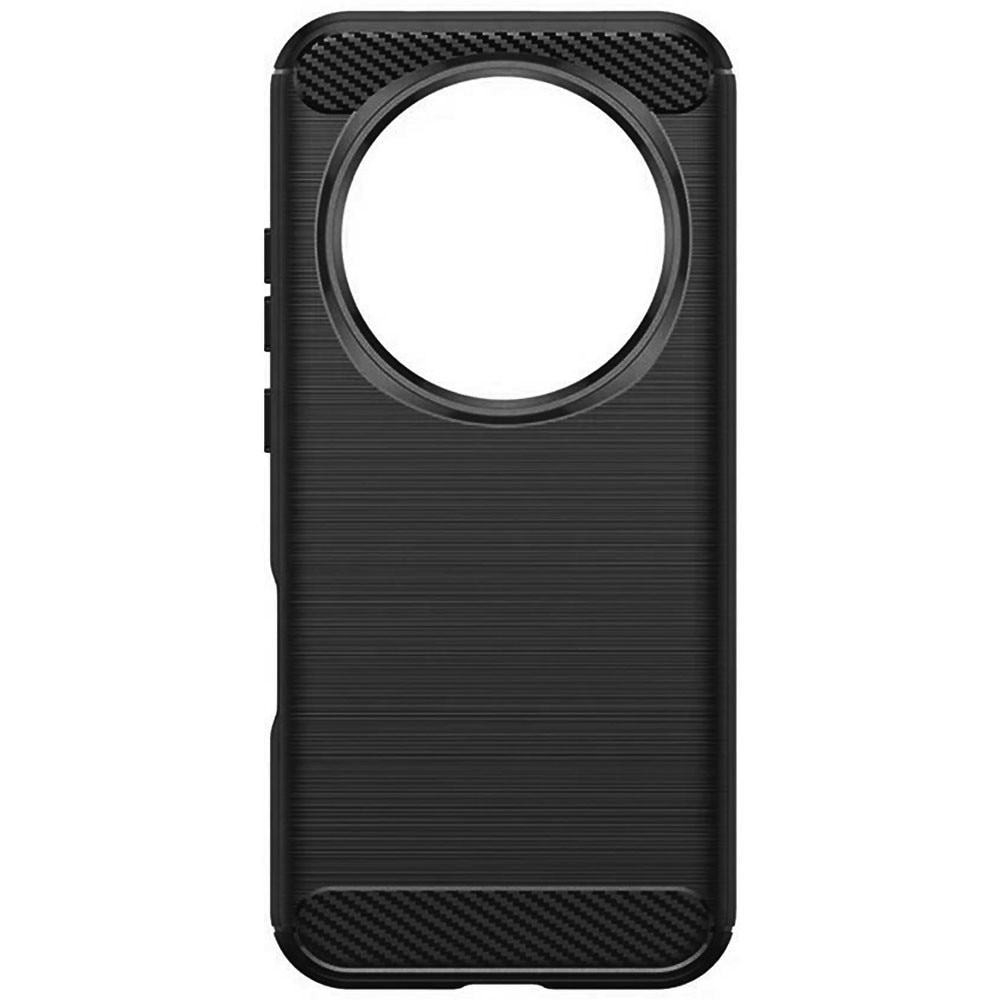 Husa de protectie pentru Honor Magic 8 Pro, Carbon Shield, Suprafata aderenta, Spate mat, Anti-amprenta, Finisaj tip fibra, Margini usor ridicate, Flexibila, Confortabila, Design premium, Antisoc, Slim fit, Negru