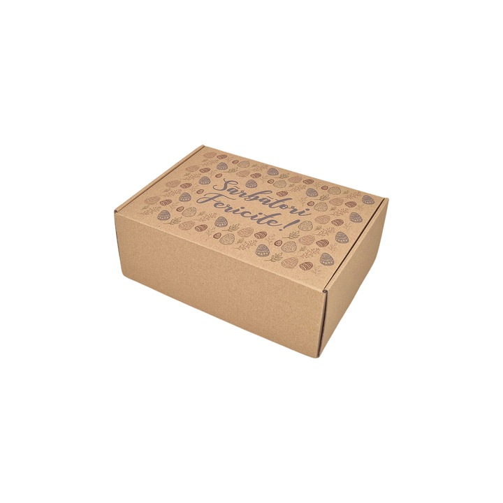 Set 50 bucati Cutie cu autoformare NATUR Model Paste Pastel Egg Garden 15 x 12 x 5cm