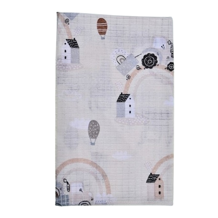 Paturica muselina din bumbac, 80 x 60 cm, pentru copii, Mini Junior, MSL1103C, Crem