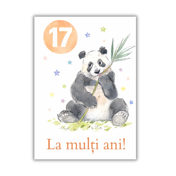 Felicitare 13x18cm cu plic, aniversare 17 ani