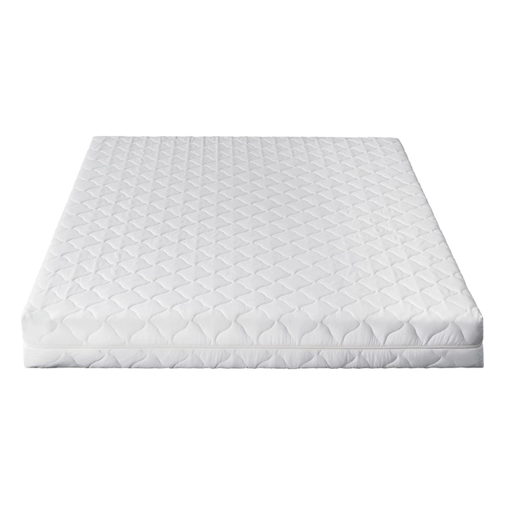 Saltea ortopedica Sleep Evolution Simply White, 130x190x20 cm, spuma poliuretanica, hipoalergenica, reversibila, fermitate tare