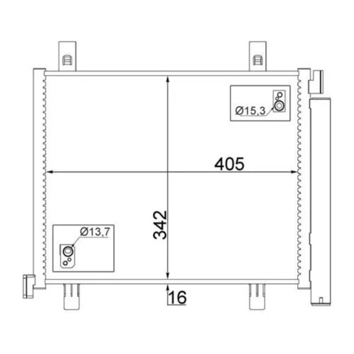 Mahle AC747000S klímarendszer radiátor, kompatibilis Seat Mii, Skoda Citigo/E-Citigo, VW Load Up/Up modellekkel, RAR jóváhagyással