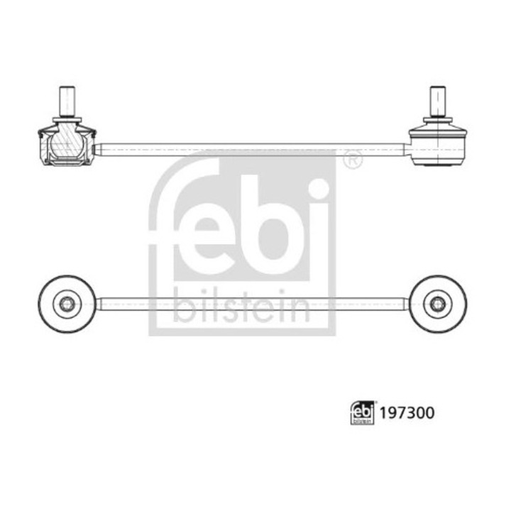 FEBI BILSTEIN stabilizátor rúd, bal első tengely, 197300, kompatibilis Opel Corsa F, Peugeot 208 II, Vauxhall Corsa Mk V