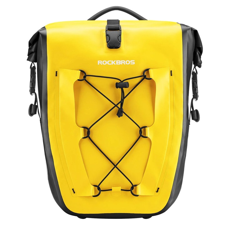 Geanta pentru bicicleta Rockbros 30140022005, Waterproof, Montare pe portbagaj, 25-32L, Galben