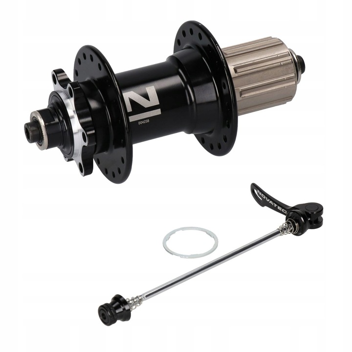 Butuc spate Novatec NT-D042SB, 36 gauri, montare disc 6 suruburi IS, compatibil 7-10 viteze, latime montaj 135 mm, ax 10x145 mm, 4 rulmenti sigilati, aluminiu 7075, negru, 1 buc