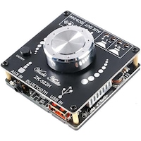Amplificator audio ZK-502H 2.0, 50W + 50W, amplificator de putere digital stereo Bluetooth, modul amplificator audio, 60x60mm