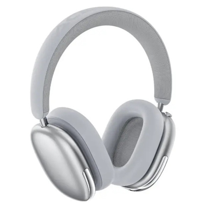 Casti Wireless Hoco, Over-Ear, ANC, Bluetooth 5.4, Argintiu