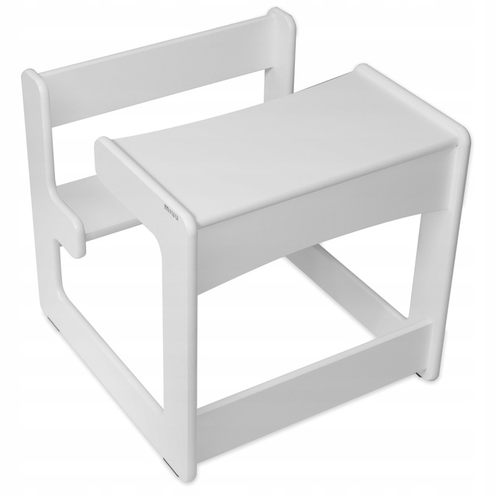Birou Pentru Copii, Miuu, Nobo, 50 x 50 x 55 cm, Material Mdf, Greutate 15 kg, Capacitate Maxima 40 kg, Montaj Rapid, Universal, Sigur Pentru Copii, Alb