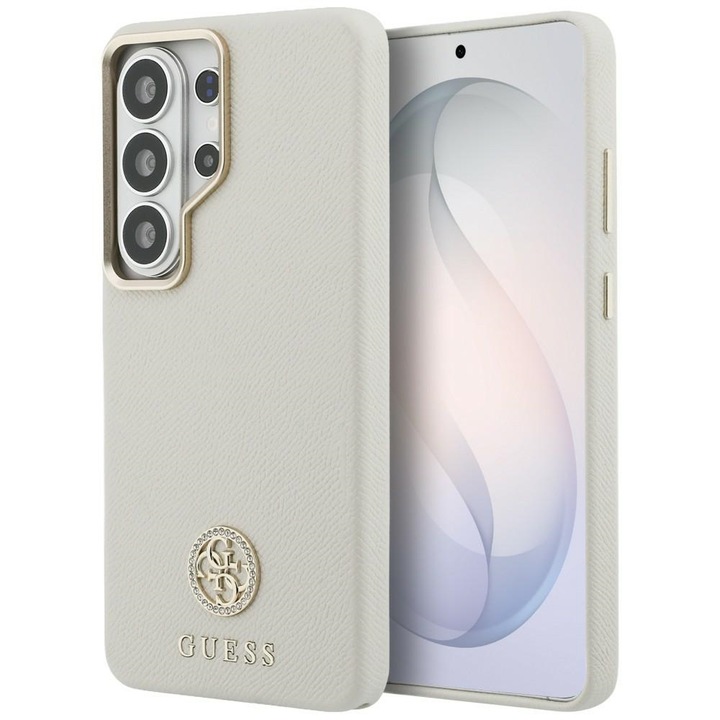 Carcasa Guess pentru Samsung Galaxy S26 Ultra, MagSafe, bej, design premium