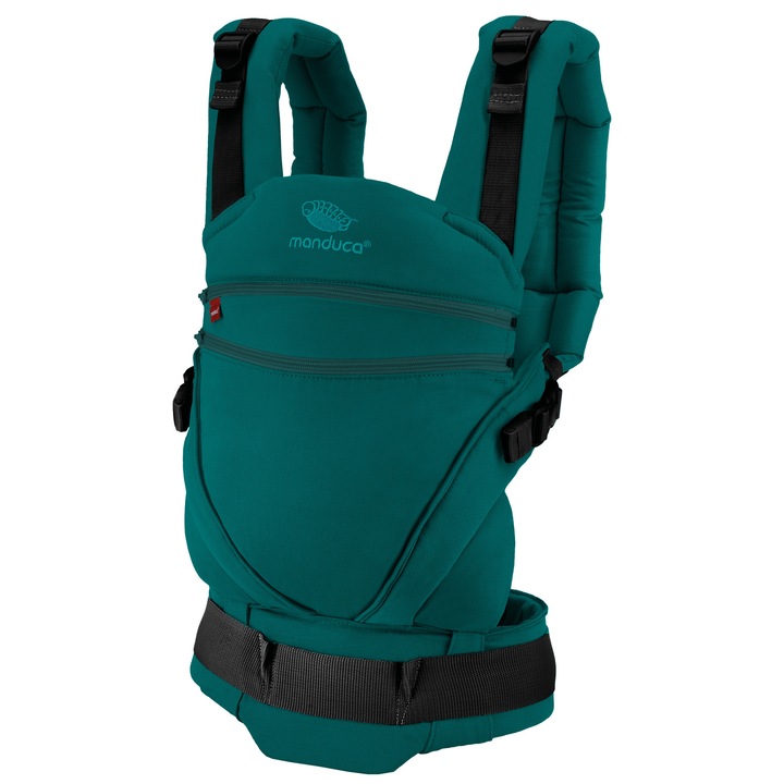 Marsupiu ergonomic pentru bebelusi, Manduca XT Happy Lagoon, pana la 20 kg, 3 pozitii