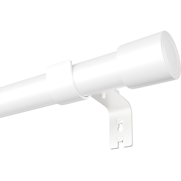 Bara perdea pentru perdele cu inele reglabila 60-135 cm, alb