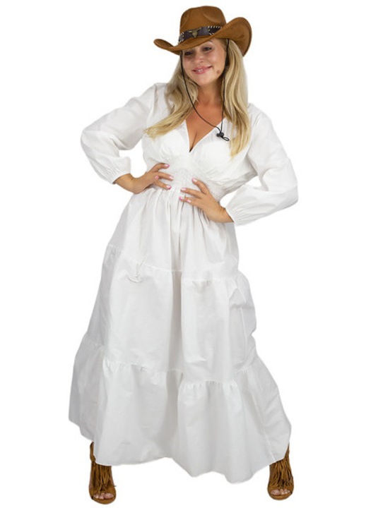 Rochie maxi dama stil boho alb, cu volane si decolteu V, bumbac cu elastan, rochie lunga casual pentru vara si vacanta, Agrafka unisize