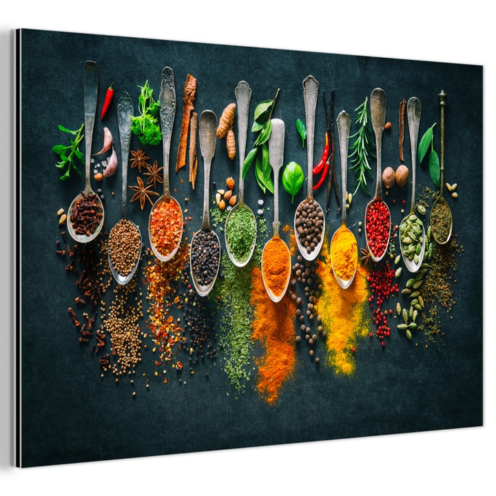 Картина върху метал, Абстрактна, Декоративна, Всекидневна, Кухня, Модерно изкуство, Декорация на стени, Печат върху метал Жълта 60x40 см