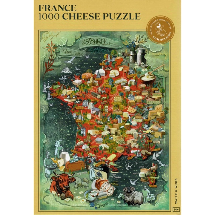 Puzzle clasic 1000 piese - Franta, Carton, 1000 piese