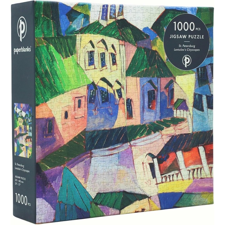 Puzzle 1000 darab - Lentulov's Cityscapes - Szentpétervár, Karton, 1000