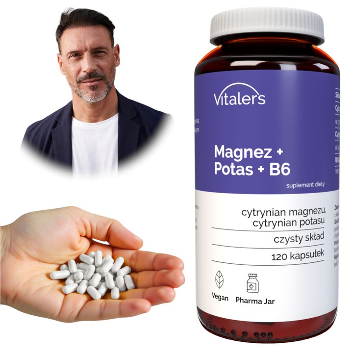 Vitaler's Magneziu 100 mg, Potasiu 150 mg, B6 6 mg - 120 capsule