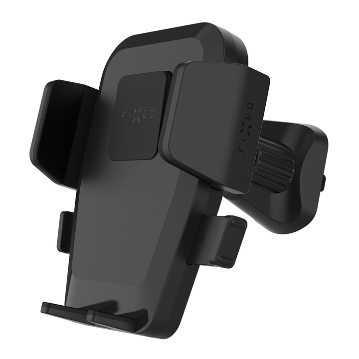 Suport Magnetic Car Holder Iconiq Lock (FIXICQ-LC-BK), Fixed, for Air Vent, 360° Rotative, Universal, Push & Grip System, Max. 6.8" - Black
