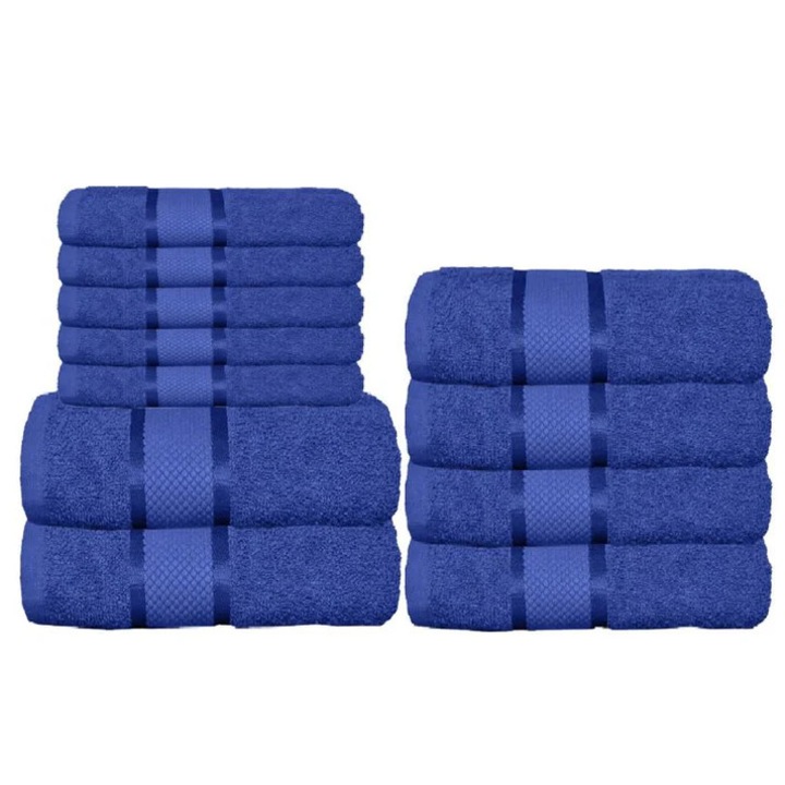 Set 11 prosoape bumbac 100%, 500 g/mp, model Dunga, ultra moi si absorbante, 1038-PK