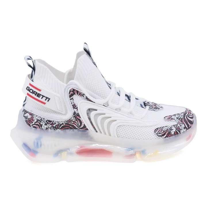 Ghete sport dama, Goretti, poliuretan, alb, 37 EU