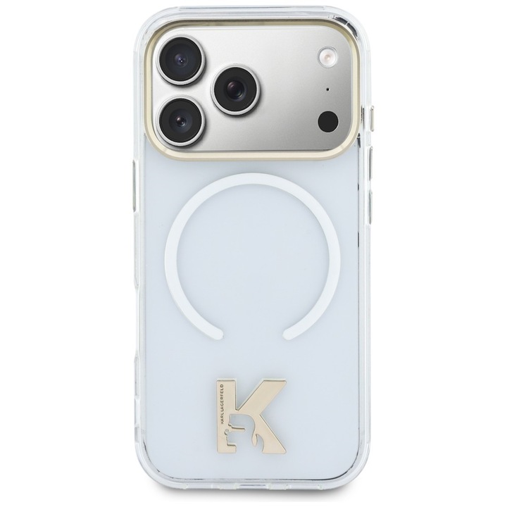 Husa Karl Lagerfeld IML K Head Logo cu MagSafe compatibila cu iPhone 17 Pro Max, Transparent
