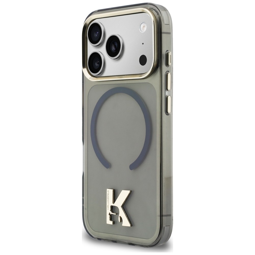 Husa Karl Lagerfeld IML K Head Logo cu MagSafe compatibila cu iPhone 17 Pro Max, Negru