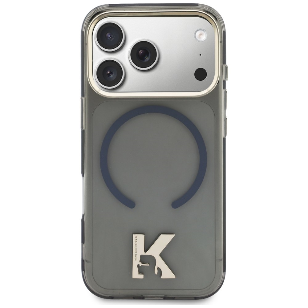 Husa Karl Lagerfeld IML K Head Logo cu MagSafe compatibila cu iPhone 17 Pro Max, Negru