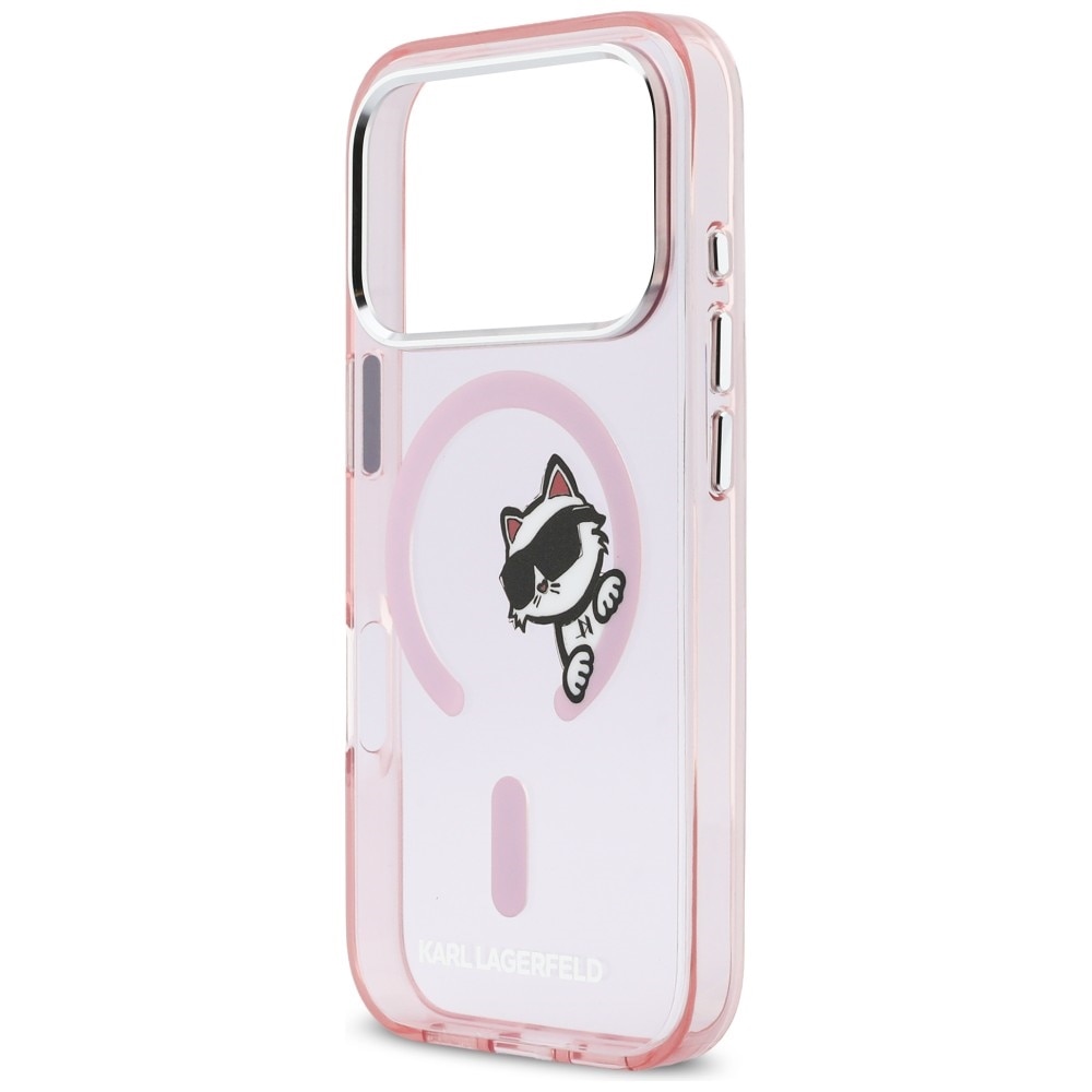Husa Karl Lagerfeld IML Peekaboo cu MagSafe compatibila cu iPhone 17 Pro, Roz