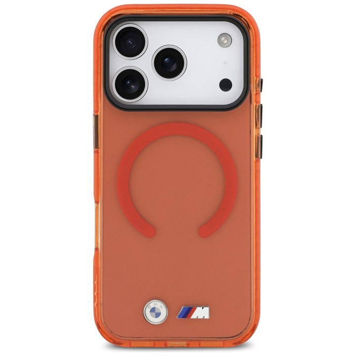 Калъф, BMW IML Print Shockproof Magnet за iPhone 17 Pro, Оранжев