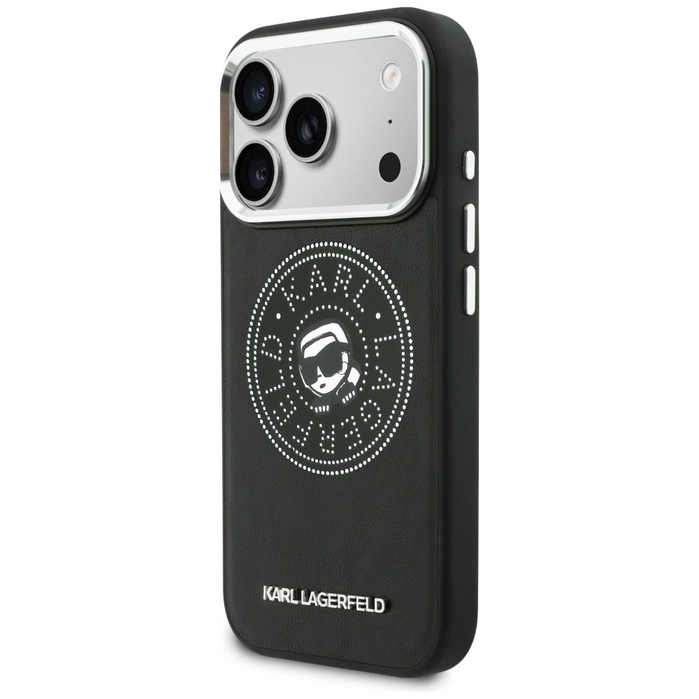 Husa Karl Lagerfeld Point and Karl Sketch cu MagSafe compatibila cu iPhone 17 Pro, Negru