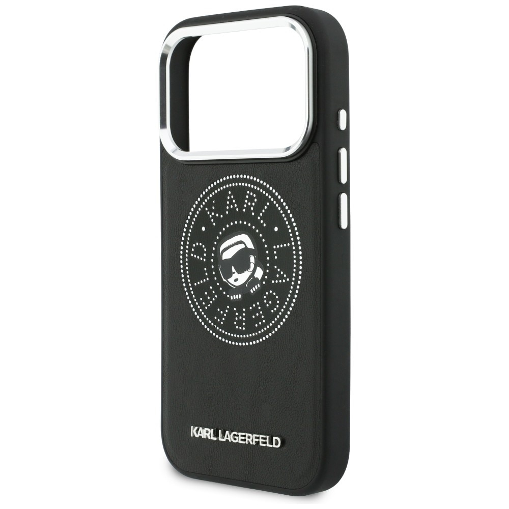 Husa Karl Lagerfeld Point and Karl Sketch cu MagSafe compatibila cu iPhone 17 Pro, Negru
