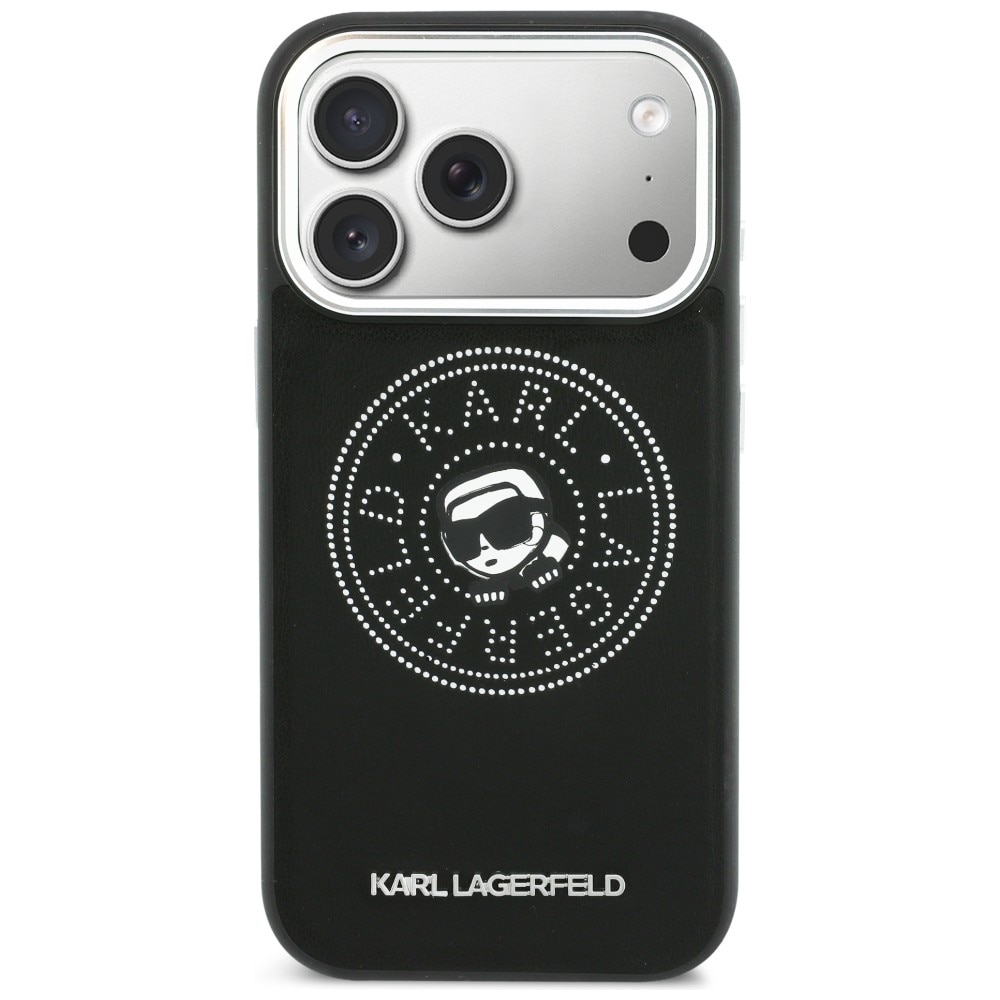 Husa Karl Lagerfeld Point and Karl Sketch cu MagSafe compatibila cu iPhone 17 Pro, Negru