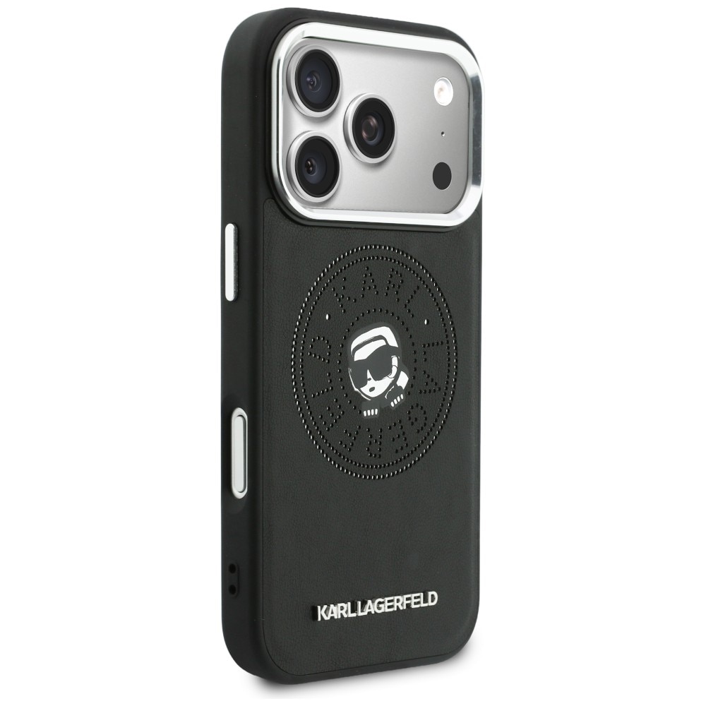 Husa Karl Lagerfeld Point and Karl Sketch cu MagSafe compatibila cu iPhone 17 Pro, Negru