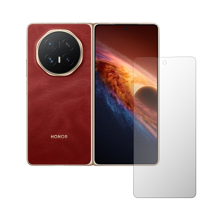 ISkinz Саморегенериращо се външно фолио за екран за Honor Magic V6 - Цял дисплей, ултрапрозрачно силиконово, залепващо и гъвкаво