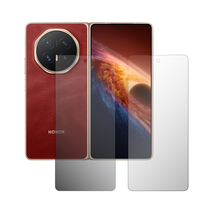 Комплект 2X Матово фолио за външен екран iSkinz за Honor Magic V6 - Цял дисплей, Силиконово матово против отпечатъци, Залепващо и гъвкаво