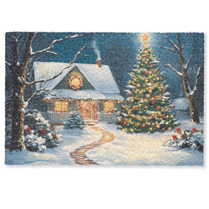 Covoras de intrare interior, antiderapant, decorativ Multicolor 90x60 cm